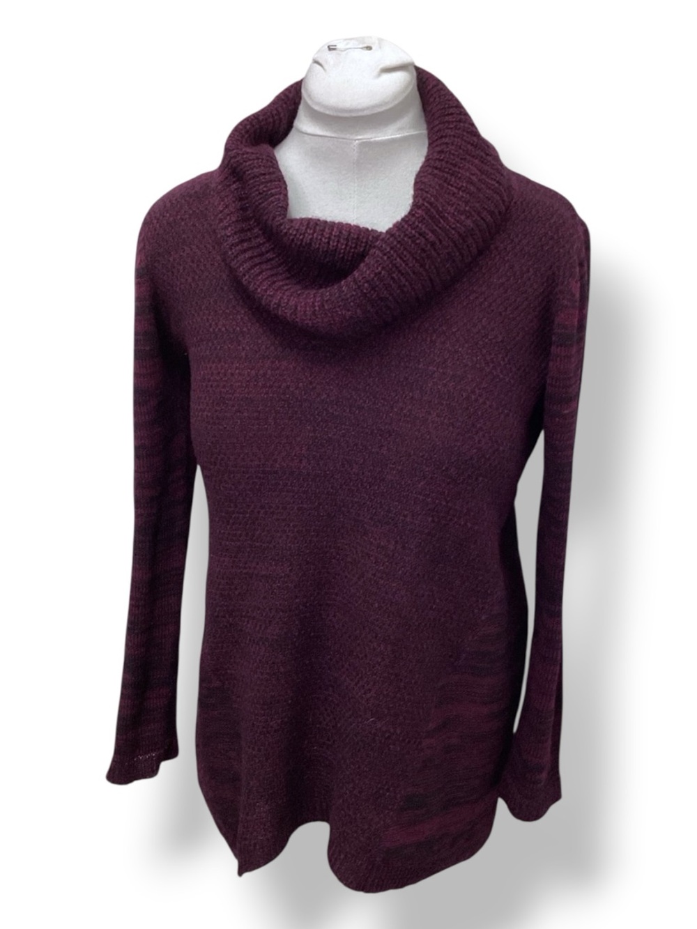 ALYX Women’s Cowl Neck Pullover Sweater Comfy Casual Travel Vacation Deep Wine L